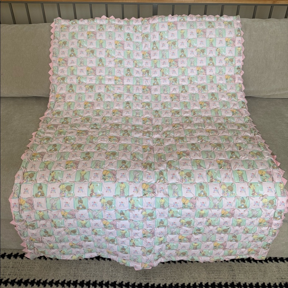 Vintage handmade baby blanket